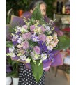Lila Güllü Morlu Bahar Buketi