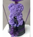 Mor Konsept Balonlu, Çikolatalı Rose Teddy Bear