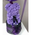 Mor Konsept Balonlu, Çikolatalı Rose Teddy Bear