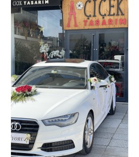 Kırmızı Güllü Luxury Gelin Arabası