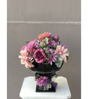 Magenta Royal Deluxe Yapay Çiçekli Vazo Aranjmanımız
