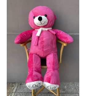 Fuşya 130 cm İthal Kadife Peluş Ayıcık