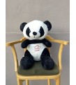 55 cm Fuşya İthal Oturan Panda