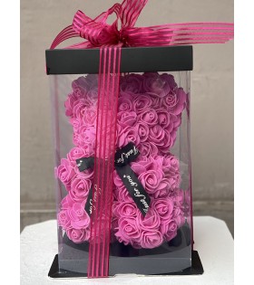 Fuşya Rose Teddy Bear