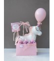 Pembe Unicorn Temalı Hoşgeldin Bebek Hediye Çantası