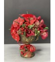 Altın Asalet Kırmızı Aranjman