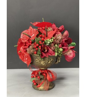 Altın Asalet Kırmızı Aranjman